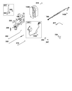 Controls Group Diagram and Parts List for 31Q507-0017-H5 200000 - 399999 Briggs and Stratton Engine